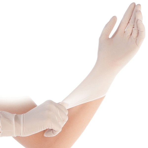 Latex-Handschuh MED GRIP, puderfrei, 24 cm, weiß