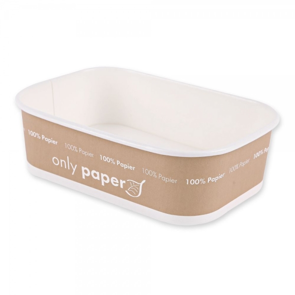 Bio Schalen Takeaway Only Paper aus Pappe – kompostierbar und recyclebar, 6x50 Stück