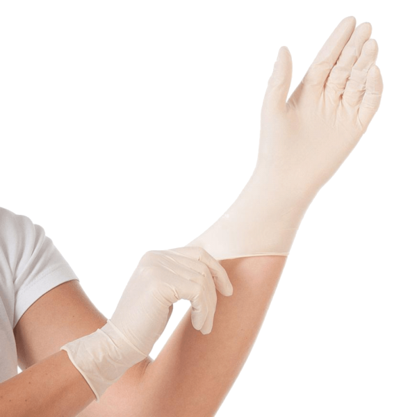 Latex-Handschuh GRIP, puderfreL, 24 cm, weiß