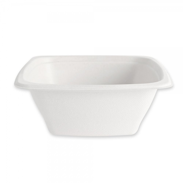 Bio Schalen quadratisch aus Zuckerrohr, robust & kompostierbar – nachhaltige Takeaway-Schalen