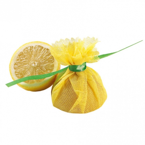 Zitronenserviertuch "Lemon Wrap" 10x100 St. Durchmesser: 22 cm gelb-grün