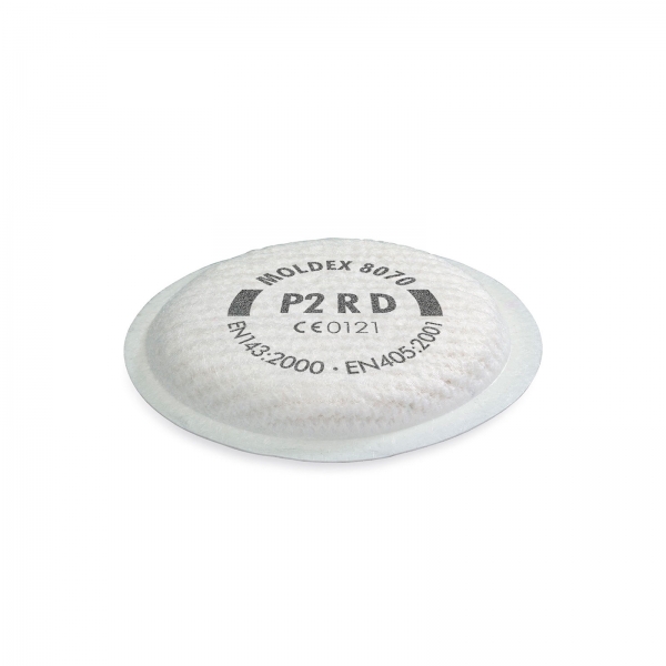 Moldex Serie 8000 Partikelfilter 807001 – 8 Stück – P2 R D Filter für Serie 8000 und 5000 Masken