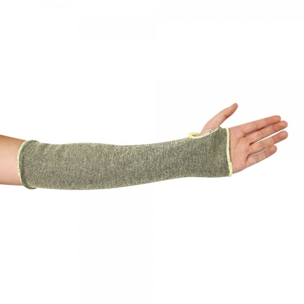 Schnittschutz-Armstulpe Industry mit Daumenloch, 45cm, gelb, Hochschnittfest 6x1 Stück