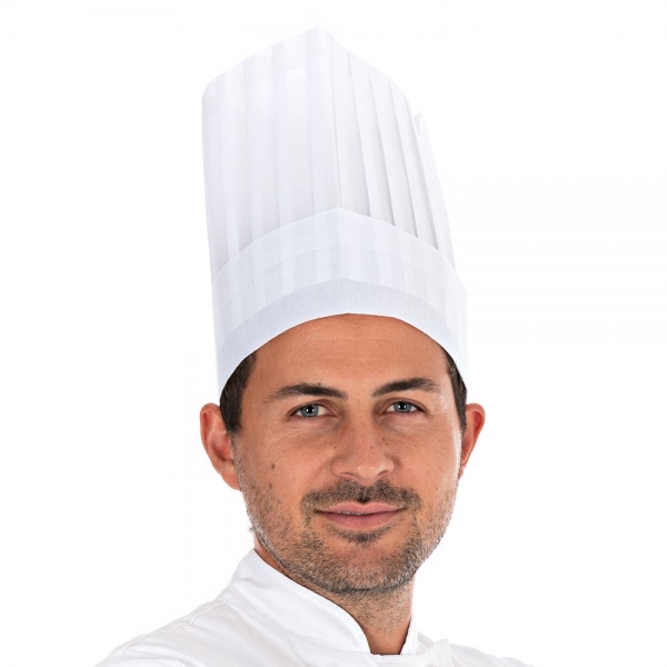 Kochmütze weiß offenliegend LE GRAND CHEF von HYGOSTAR - VE 100 Stück