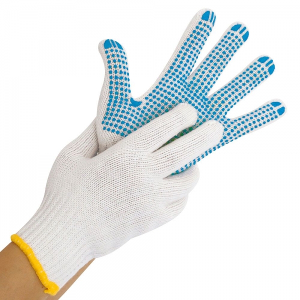 Grobstrickhandschuhe Structa Thermo | Nylon/Baumwolle mit PVC-Noppen 10x12 Paar