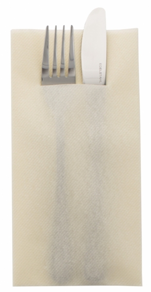 Besteckserviette creme