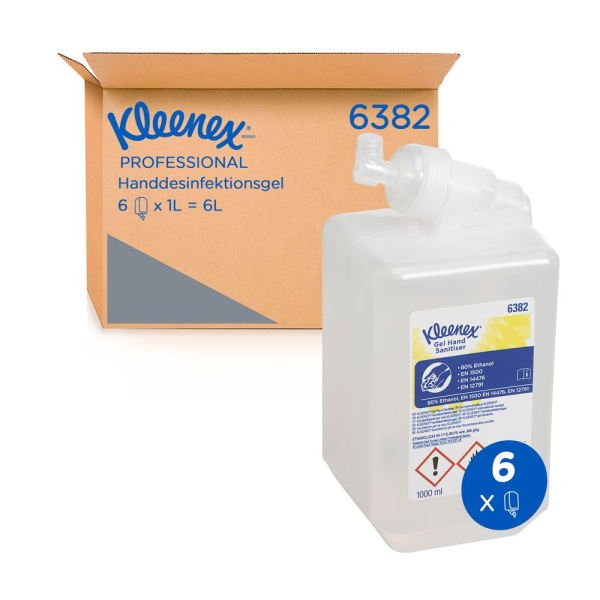 Kleenex® Extra Händedesinfektionsgel 6382 – 1 Liter alkoholisches Handdesinfektionsgel
