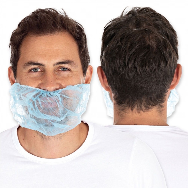 Bartschutz blau aus PP-Vlies HYGOSTAR - VE 100 Stck