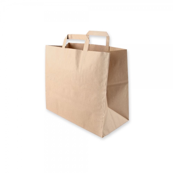 NatureStar Papiertragetasche Strong, Kraftpapier, braun – stabil, kompostierbar, 1x250 Stück