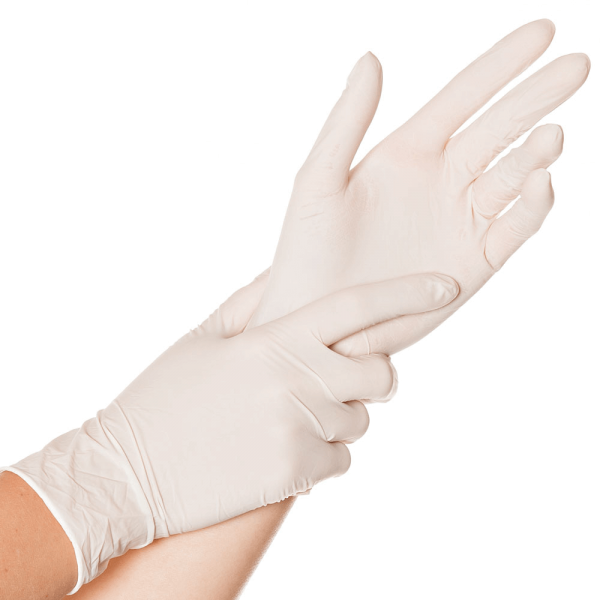 Latex-Handschuh SKIN LIGHT, gepudert, 24 cm, weiß