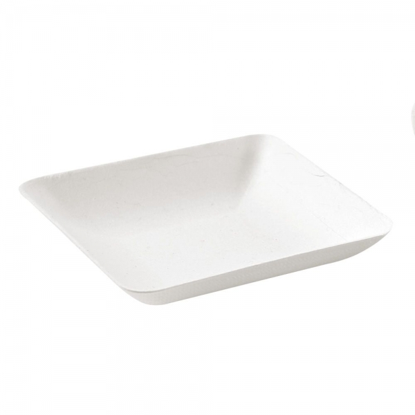 Bio Fingerfood-Schalen quadratisch 6,3 x 6,3 cm aus Zuckerrohr, 20x50 Stück