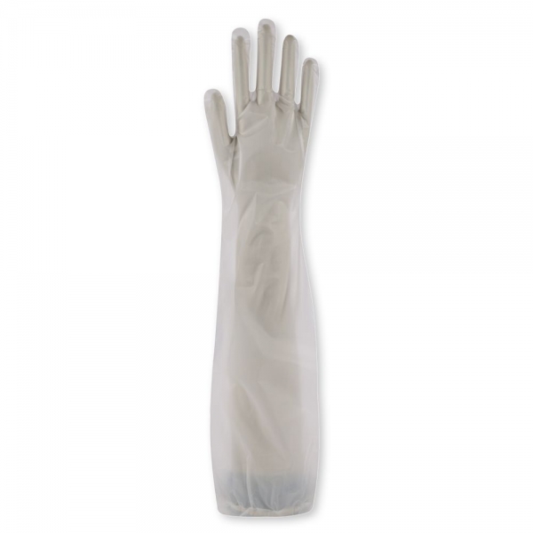 CPE-Handschuhe Grip Long mit Gummizug, transparent - 20x50 Stück