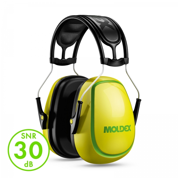 Moldex M4 Gehörschutzkapseln 611001 – 1 Stück – 30 dB SNR, Flache, auswechselbare Komfort-Ohrpolster