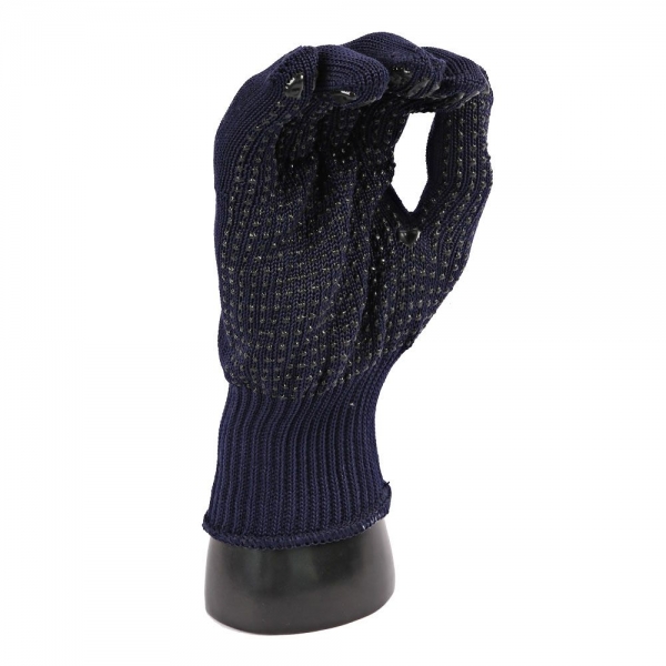 Mittelstrickhandschuhe Pearl Light, Polyester/Baumwolle mit PVC-Noppen 10x12 Paar