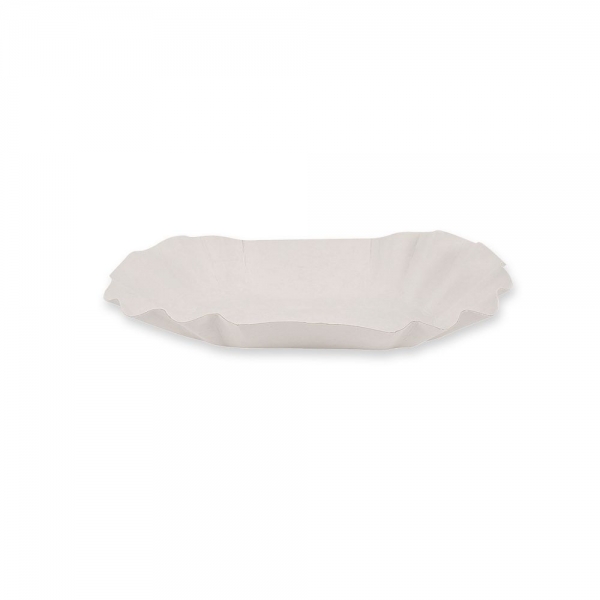 NatureStar Bio Pappschalen oval – FSC®-Mix, weiß, lebensmittelecht, stabil,