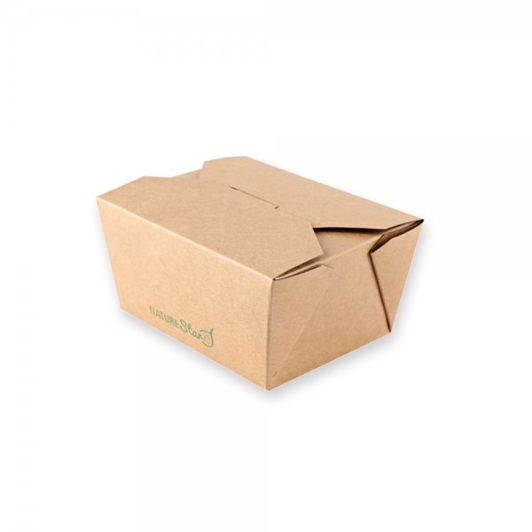 Bio Foodboxen Menu Kraftpapier/PE FSC®‑Mix – Nachhaltige Take‑Away Menü‑Boxen in Naturbraun