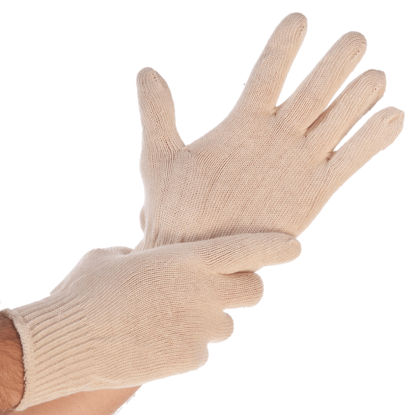 Baumwoll-Handschuh BSTRICK NATURE, 24 cm, natur