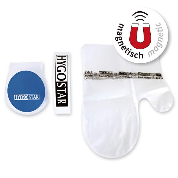 Quick&Clean Kit Single | Kunststoff Hygienekit für Theke & Körper | 7-teiliges Handschuh-System