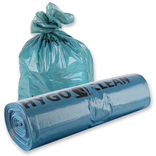 Müllsäcke Light 160 Liter aus LDPE, blau, ca. 40 my, auf Rolle – 10x25 Stück