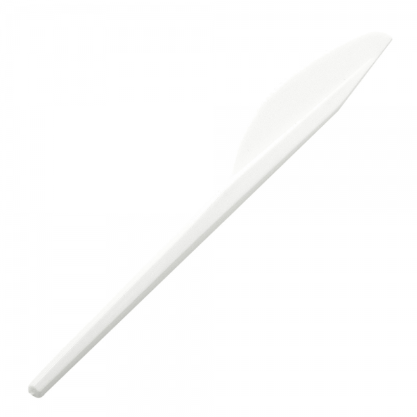 Plastikmesser ECO, weiß, 18,5 cm