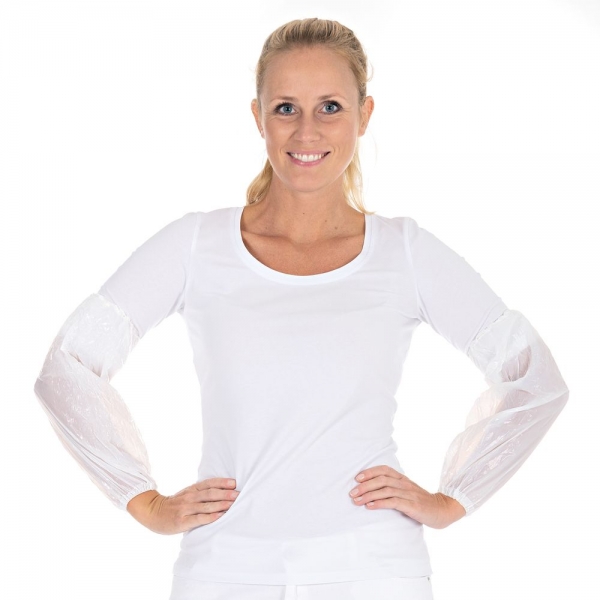 Schutzärmel aus PE, 40 cm lang, 20 my, blau oder weiß - HYGONORM