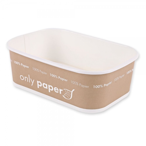 Bio Schalen Takeaway Only Paper aus Pappe – kompostierbar und recyclebar, 6x50 Stück