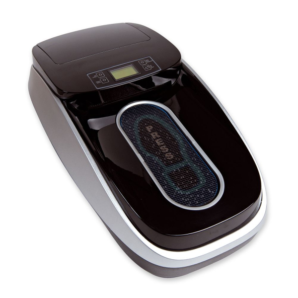 Hygostar Stepstar Classic Überschuhmaschine Schwarz/Silber – Elektrischer Überschuhautomat