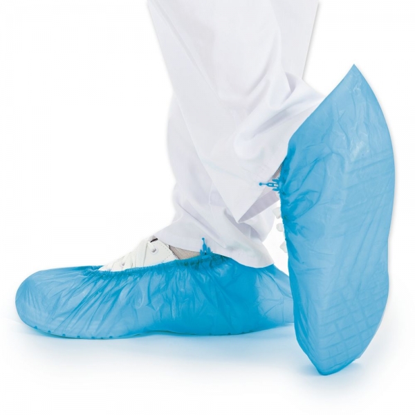 Schuhüberzieher blau 40 my - Überschuhe für Hygomat 10 x 110 Stück CPE