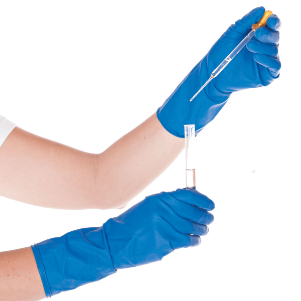 Latex-Handschuh HIGH RISK, puderfrei, 28 cm, dunkelblau