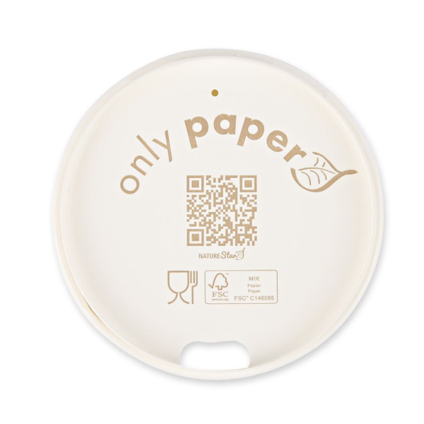 Bio Flachdeckel Only Paper, Pappe, FSC®-Mix – plastikfrei, vollständig recycelbar, 20x50 Stück