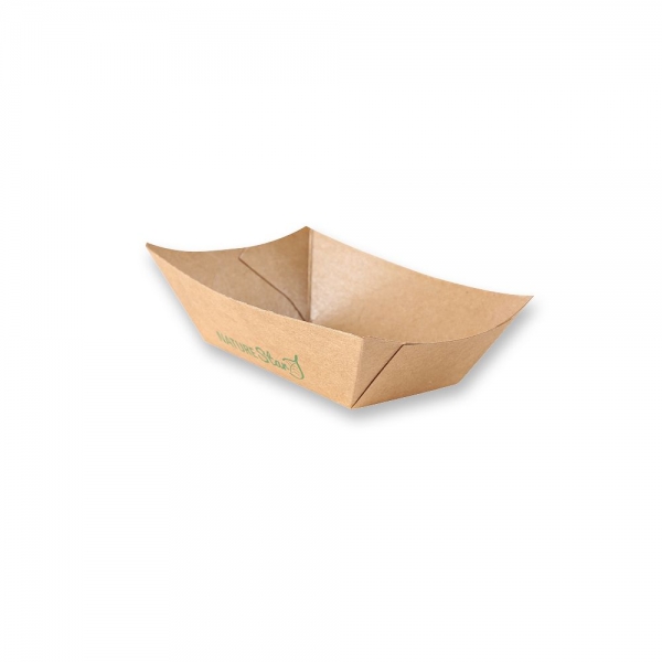 Bio Foodtrays Tasty Kraftpapier/PE FSC®‑Mix, To‑Go Trays für Buffets & Street‑Food, 20x50 Stück