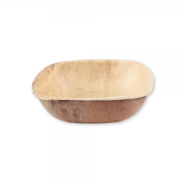 Franz Mensch Bio Schalen quadratisch 400 ml aus Palmblatt, 4x25 Stück