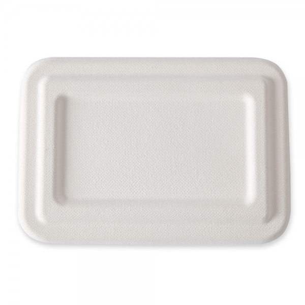 Bio Deckel für Schalen 2-geteilt aus Zuckerrohr – Kompostierbar, hitzebeständig, 20x50 Stück