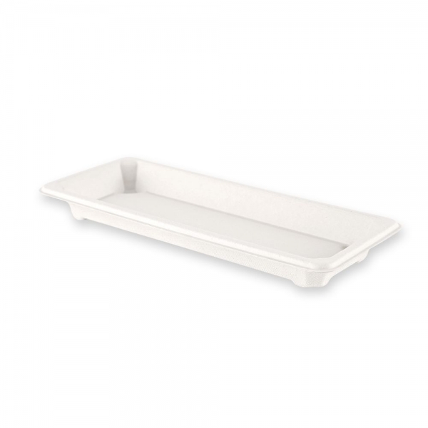 Franz Mensch Bio Sushi Trays aus Zuckerrohr – Kompostierbar, fettbeständig, 10x50 Stück
