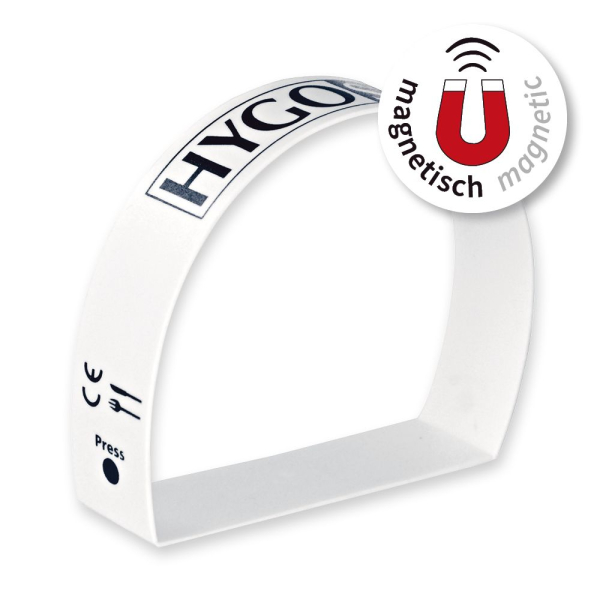 HYGOSTAR Quick&Clean Ring aus Kunststoff – weiß, magnetisch, 10,5 × 9,5 cm, 5x1 Stück