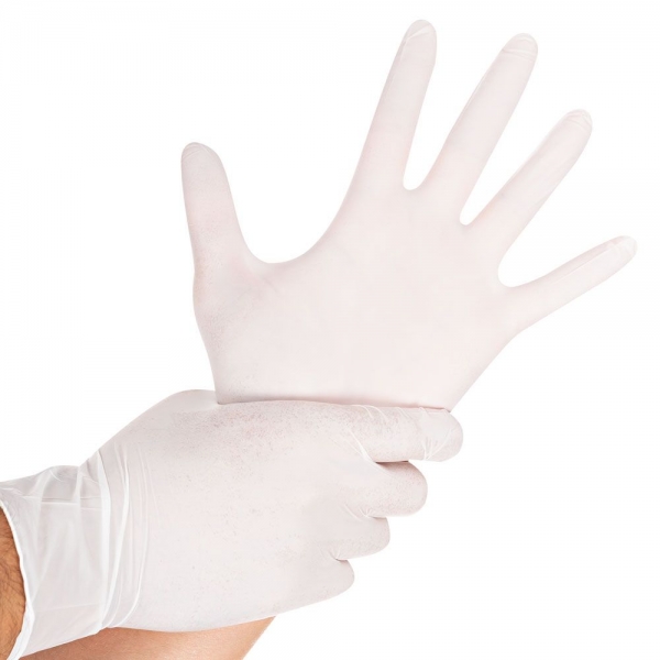 Nitril Handschuhe puderfrei weiss SAFE LIGHT von HYGOSTAR - VE 10x100 Stück