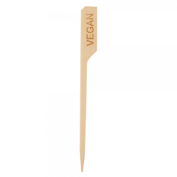 Foodmarker aus Bambus, 9 cm – veggi / vegan, 40x250 Stück