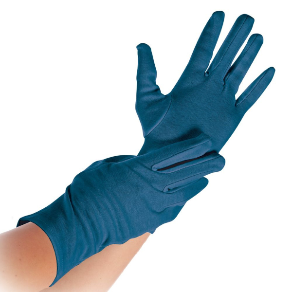 Baumwollhandschuhe Cotton Detect – Detektierbare Blaue Handschuhe, 25x12 Paar