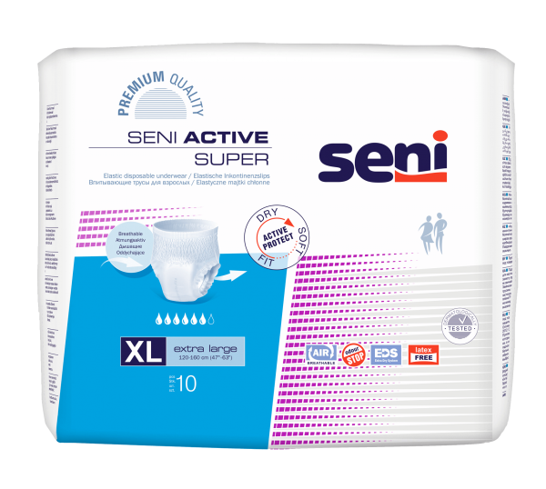 Inkontinenzslip SENI ACTIVE SUPER Gr. XL, weiß