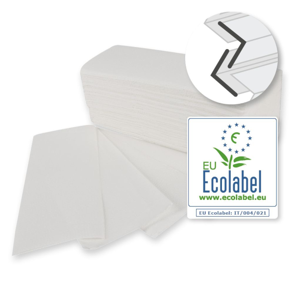 Eco 2-lagige Papierhandtücher V/ZZ-Falzung aus Zellulose, FSC®-Mix & EU Ecolabel, 1x5280 Stück