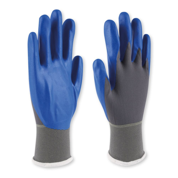 Feinstrickhandschuhe Allfood mit Nitrilbeschichtung – abriebfeste Arbeitshandschuhe; Schnittschutz C