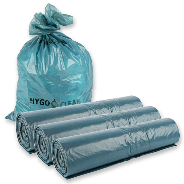 Müllsäcke Eco 120 Liter aus LDPE, 35 my, blau, 700 x 1100 mm, 3er-Pack – 5x75 Stück