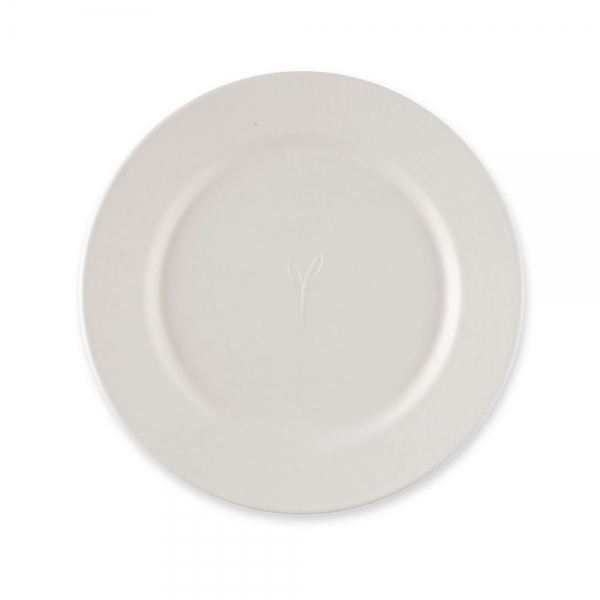 Suppenteller rund Ø 23 cm weiß kompostierbar GOURMET von NATURESTAR - VE 500 Stück