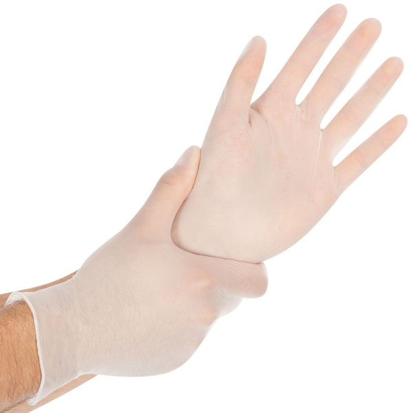 Nitril-Handschuhe transparent, puderfrei ALLFOOD SAFE von HYGONORM - VE 10x250 Stück