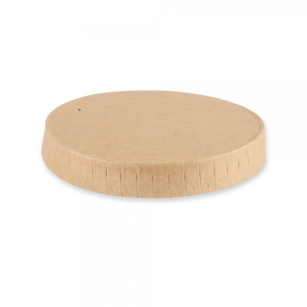Bio Deckel für Dip-Schälchen | Kraftpapier/PE | FSC®-Mix, To-go-Deckel, Ø 6,2 cm, 20x50 Stück