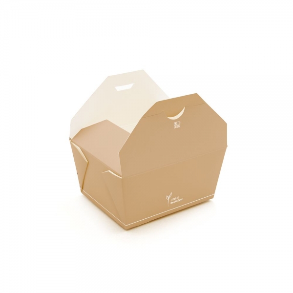 Bio Foodboxen Carta aus Pappe mit PE-Beschichtung - stabile, fettdichte Takeaway-Schachteln