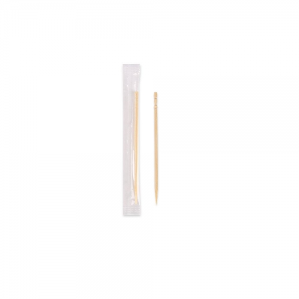 Bio Zahnstocher Bambus einzeln verpackt in Folie | hygienisch & nachhaltig, 20x1000 Stück