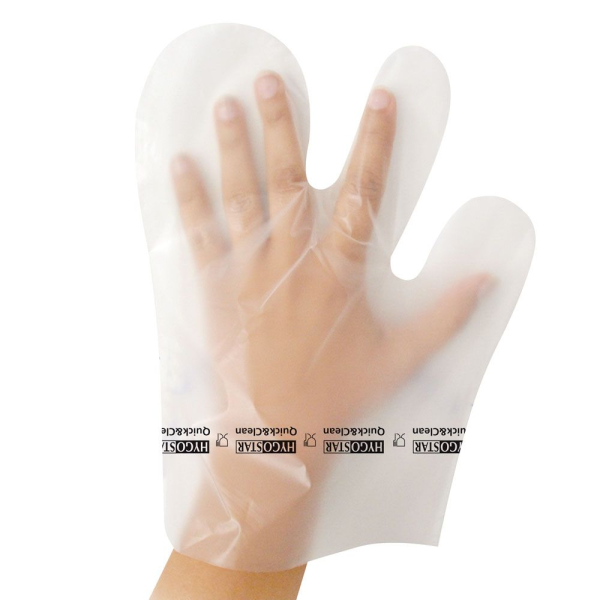 Hygienehandschuhe 3-Fingerform Coex PE transparent 28 cm – lebensmittelecht, 5x100 Stück