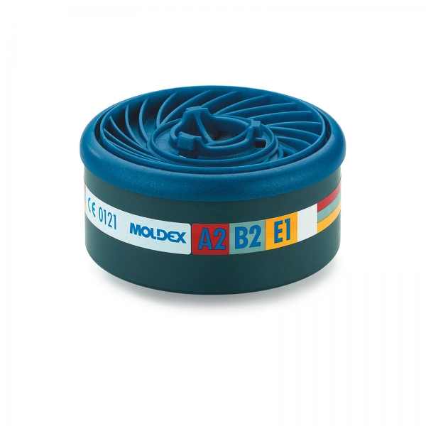 Moldex EasyLock® Gasfilter A2B2E1 950001 – Gasfilter für Serie 7000 und 9000 Masken – 8 Stück