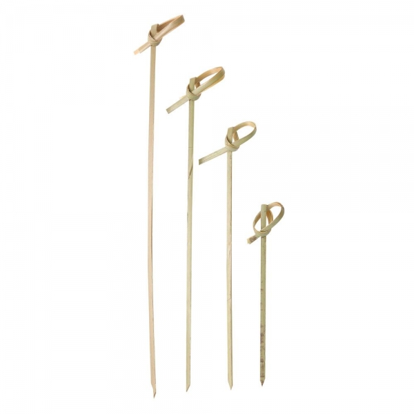 Bio Fingerfood-Spieße Loop Bambus | Nachhaltige hygienische Partyspieße,⌀ 0,3 cm, 40x250 Stück